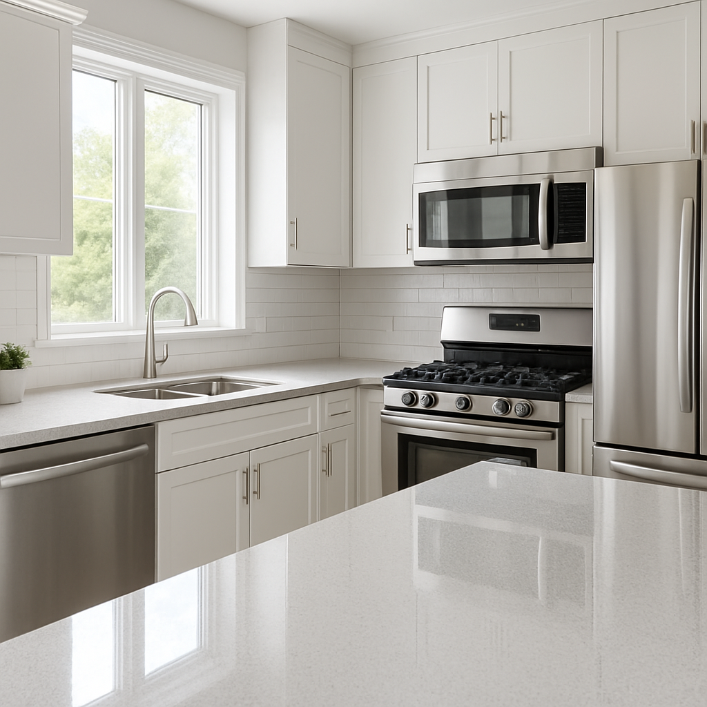 Sparkling clean modern kitchen after professional cleaning